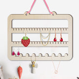 Maxbell Wall Mounted Earring Storage Organizer Wood, Decorative Photo Prop Durable