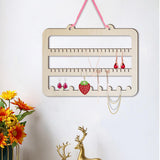 Maxbell Wall Mounted Earring Storage Organizer Wood, Decorative Photo Prop Durable