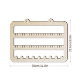 Maxbell Wall Mounted Earring Storage Organizer Wood, Decorative Photo Prop Durable