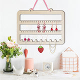 Maxbell Wall Mounted Earring Storage Organizer Wood, Decorative Photo Prop Durable