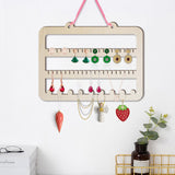 Maxbell Wall Mounted Earring Storage Organizer Wood, Decorative Photo Prop Durable