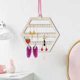 Maxbell Earring Display Stand Hexagonal Shaped Hanging for Ear Stud Necklaces Store