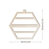 Maxbell Earring Display Stand Hexagonal Shaped Hanging for Ear Stud Necklaces Store