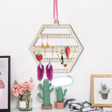Maxbell Earring Display Stand Hexagonal Shaped Hanging for Ear Stud Necklaces Store