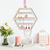 Maxbell Earring Display Stand Hexagonal Shaped Hanging for Ear Stud Necklaces Store