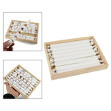 Maxbell Ring Tray Earrings Tray Jewelry Accessories for Jewelry Showcase Home Women White