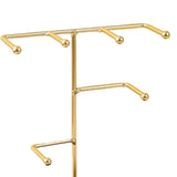 Maxbell Jewelry Organizer Stand Tray Display Rack for Rings Gold PU Leather Pad