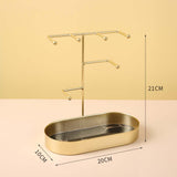 Maxbell Jewelry Organizer Stand Tray Display Rack for Rings Gold Marbling