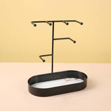 Maxbell Jewelry Organizer Stand Tray Display Rack for Rings Black Marbling