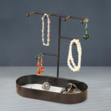 Maxbell Jewelry Organizer Stand Tray Display Rack for Rings Black Marbling