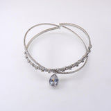 Maxbell Rhinestone Choker Necklace Cross Clavicle Chain for Anniversary Weddings