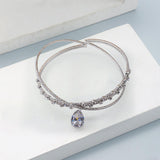Maxbell Rhinestone Choker Necklace Cross Clavicle Chain for Anniversary Weddings