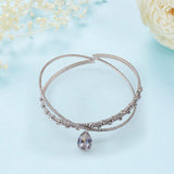 Maxbell Rhinestone Choker Necklace Cross Clavicle Chain for Anniversary Weddings