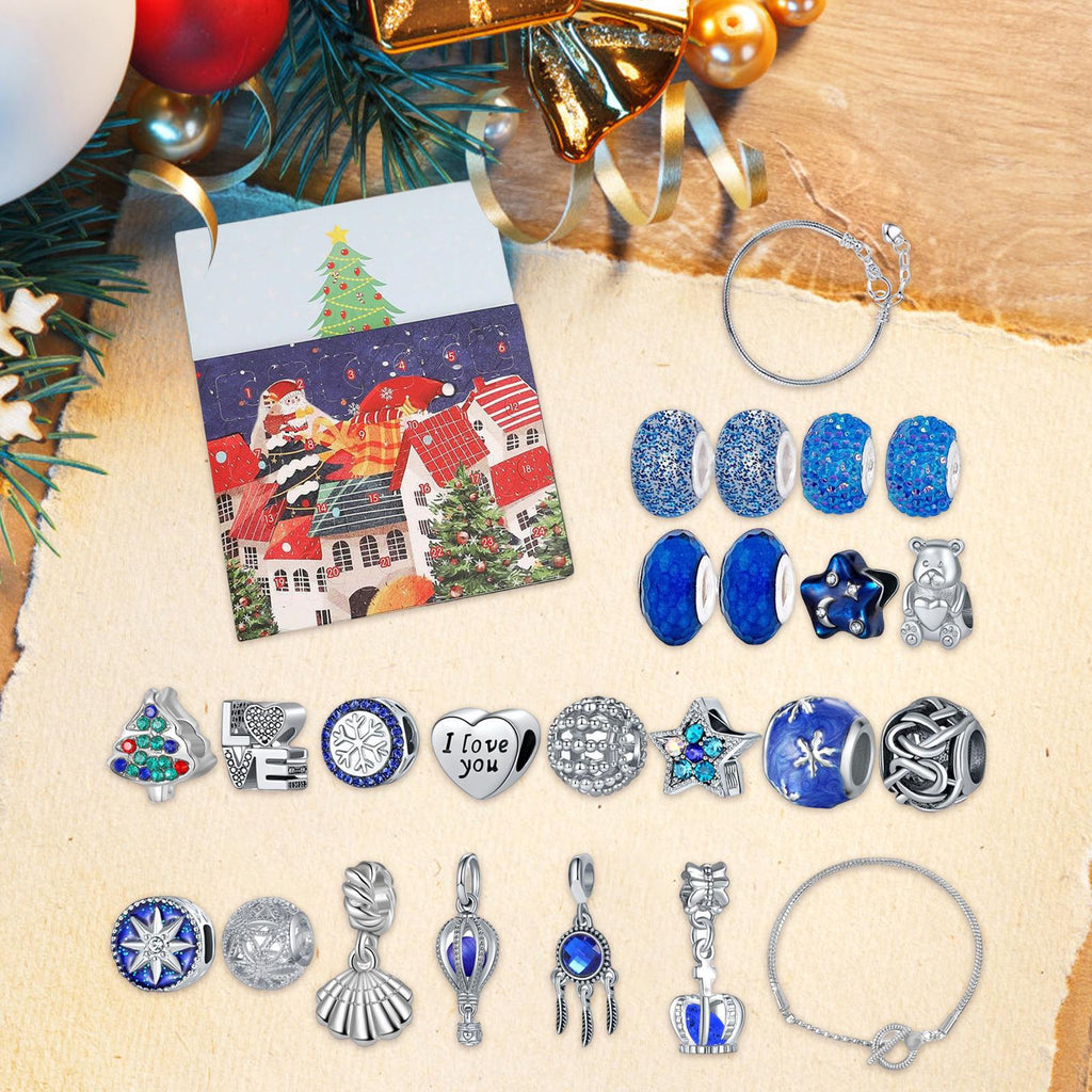 Maxbell Christmas Bracelets Beaded Bracelet for Party Favors Holiday Style A