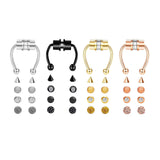Maxbell Fake Nose Ring Magnetic Non Piercing Punk Style Fashion Gifts for Men Women Silver