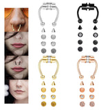 Maxbell Fake Nose Ring Magnetic Non Piercing Punk Style Fashion Gifts for Men Women Silver