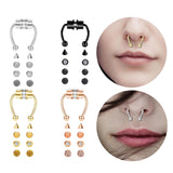 Maxbell Fake Nose Ring Magnetic Non Piercing Punk Style Fashion Gifts for Men Women Silver