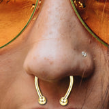 Maxbell Fake Nose Ring Magnetic Non Piercing Punk Style Fashion Gifts for Men Women Gold