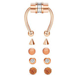 Maxbell Fake Nose Ring Magnetic Non Piercing Punk Style Fashion Gifts for Men Women Rose Gold