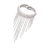 Maxbell Upper Arm Cuff Bracelet Tassel Chain Shining Rhinestone for Party