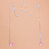 Maxbell Face Chain Dainty Butterfly Pendant Trendy for Belly Dancer Bridal Cosplay