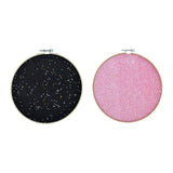 Maxbell Round Brooch Pin Organizer Delicate Glittering for Lapels Badges Earrings Black