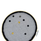 Maxbell Round Brooch Pin Organizer Delicate Glittering for Lapels Badges Earrings Black