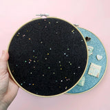 Maxbell Round Brooch Pin Organizer Delicate Glittering for Lapels Badges Earrings Black