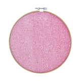 Maxbell Round Brooch Pin Organizer Delicate Glittering for Lapels Badges Earrings Pink