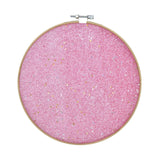 Maxbell Round Brooch Pin Organizer Delicate Glittering for Lapels Badges Earrings Pink