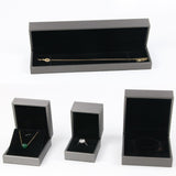 Maxbell Jewelry Box Pendant Necklace Box Bracelet Rings Case Set Silver