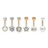 Maxbell 12Pcs Belly Button Rings Piercing Jewelry Body Belly Ring Dangle for Women