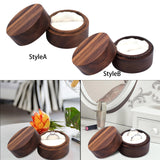 Maxbell Wood Wedding Ring Box Keepsake Round Multiuse for Commitment Wedding Decor Style A
