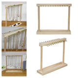 Maxbell Jewelry Organizer Display Stand Wooden for Watches Earrings Storage Rack 12 Hangers