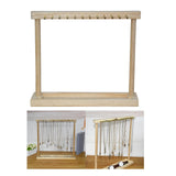 Maxbell Jewelry Organizer Display Stand Wooden for Watches Earrings Storage Rack 12 Hangers