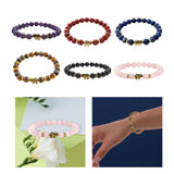 Maxbell Stretch Bracelet Round Bead Handmade for Lovers Valentine'S Day Holidays Purple