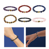 Maxbell Stretch Bracelet Round Bead Handmade for Lovers Valentine'S Day Holidays Purple