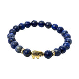 Maxbell Stretch Bracelet Round Bead Handmade for Lovers Valentine'S Day Holidays Blue