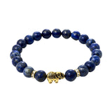 Maxbell Stretch Bracelet Round Bead Handmade for Lovers Valentine'S Day Holidays Blue