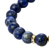 Maxbell Stretch Bracelet Round Bead Handmade for Lovers Valentine'S Day Holidays Blue