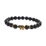 Maxbell Stretch Bracelet Round Bead Handmade for Lovers Valentine'S Day Holidays Black