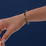 Maxbell Stretch Bracelet Round Bead Handmade for Lovers Valentine'S Day Holidays Black