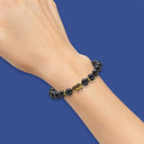 Maxbell Stretch Bracelet Round Bead Handmade for Lovers Valentine'S Day Holidays Black