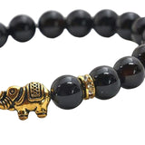 Maxbell Stretch Bracelet Round Bead Handmade for Lovers Valentine'S Day Holidays Black