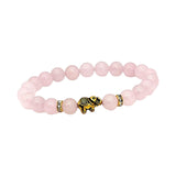 Maxbell Stretch Bracelet Round Bead Handmade for Lovers Valentine'S Day Holidays Pink