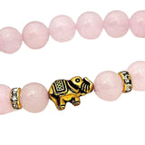 Maxbell Stretch Bracelet Round Bead Handmade for Lovers Valentine'S Day Holidays Pink