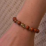 Maxbell Stretch Bracelet Round Bead Handmade for Lovers Valentine'S Day Holidays Pink