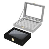 Maxbell Rings Display Tray Box Gifts for Home Jewelry Show Store Display Black