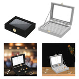 Maxbell Rings Display Tray Box Gifts for Home Jewelry Show Store Display Black