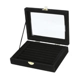 Maxbell Rings Display Tray Box Gifts for Home Jewelry Show Store Display Black